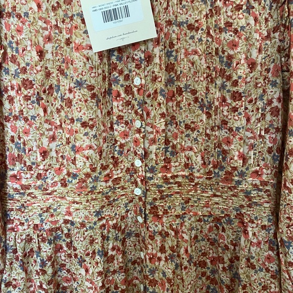 DOEN MONET DRESS Pink Valley Floral Size Small HMD - Picture 7 of 11